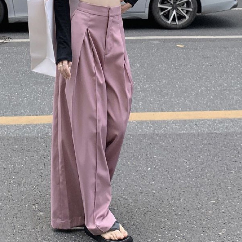 Casual High Waist Wide-leg Suit Pants