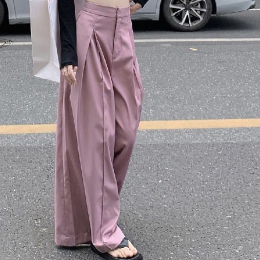 Casual High Waist Wide-leg Suit Pants