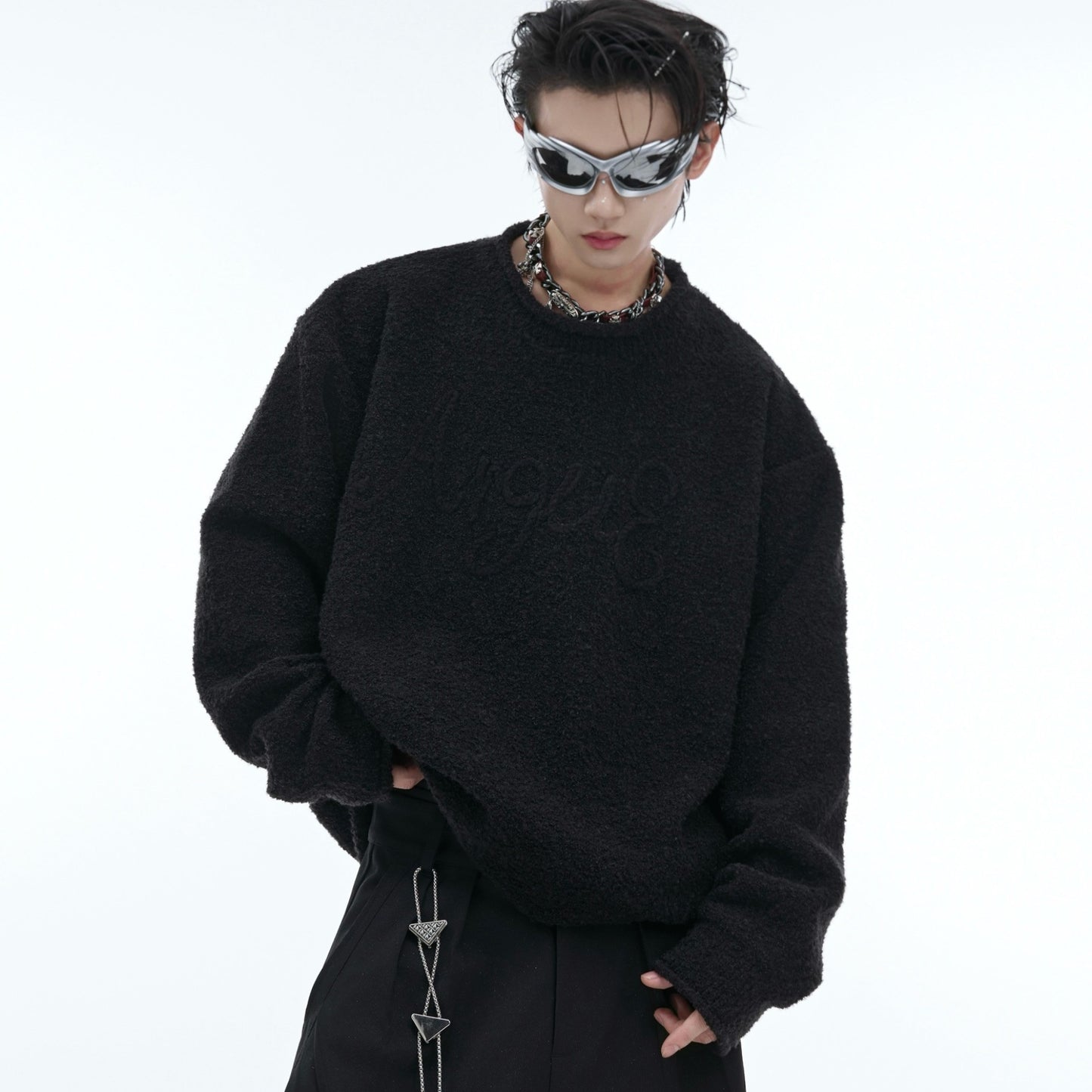Autumn And Winter Niche Plush Stereo Embroidered Sweater
