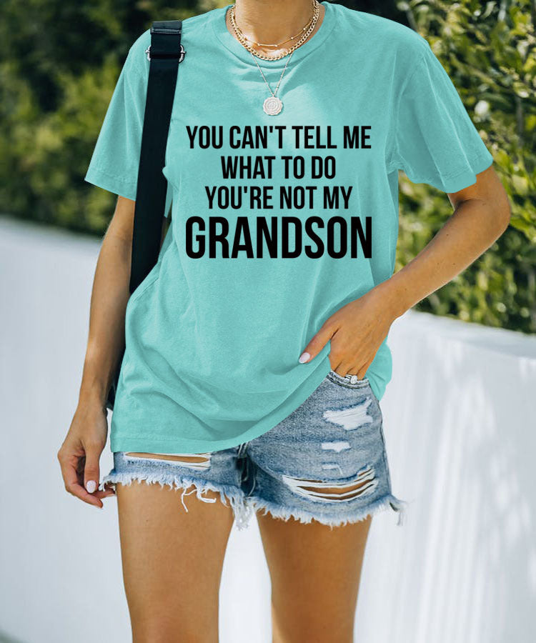 Simple Street Letter Versatile Casual T-shirt