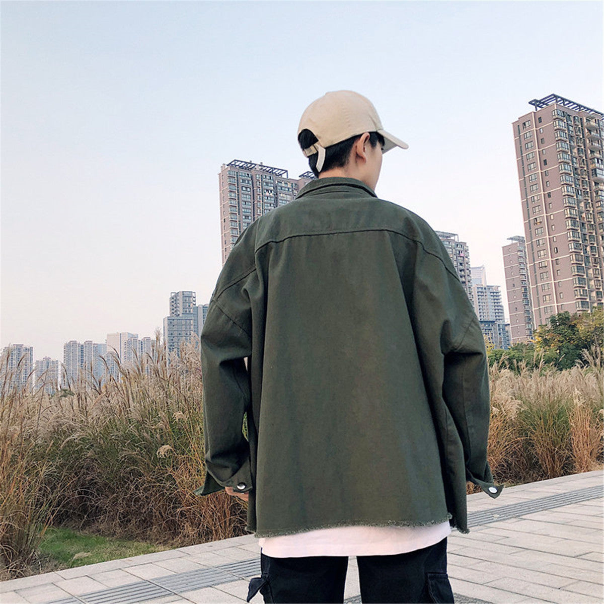 Spring New Korean Style Hong Kong Style Baggy Casual Jacket Shirt Coat