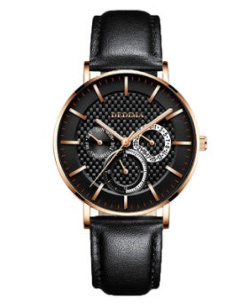 Three-eye Six-hand Multi-function Steel Strap Watch