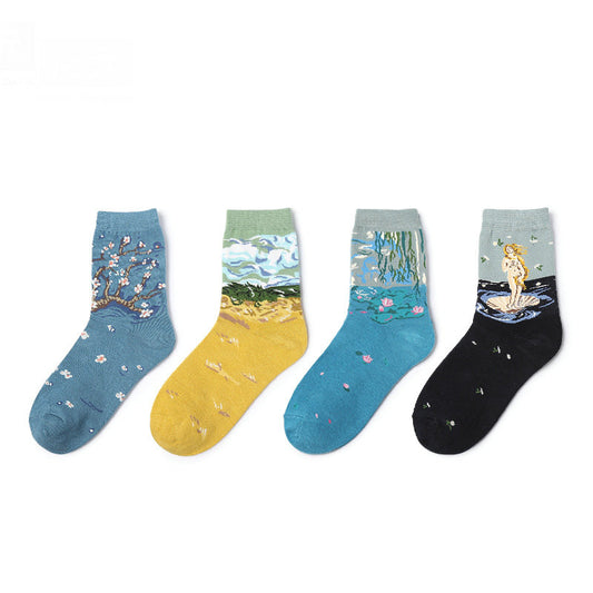 Women's Personalized Pure Cotton Mid Length Socks