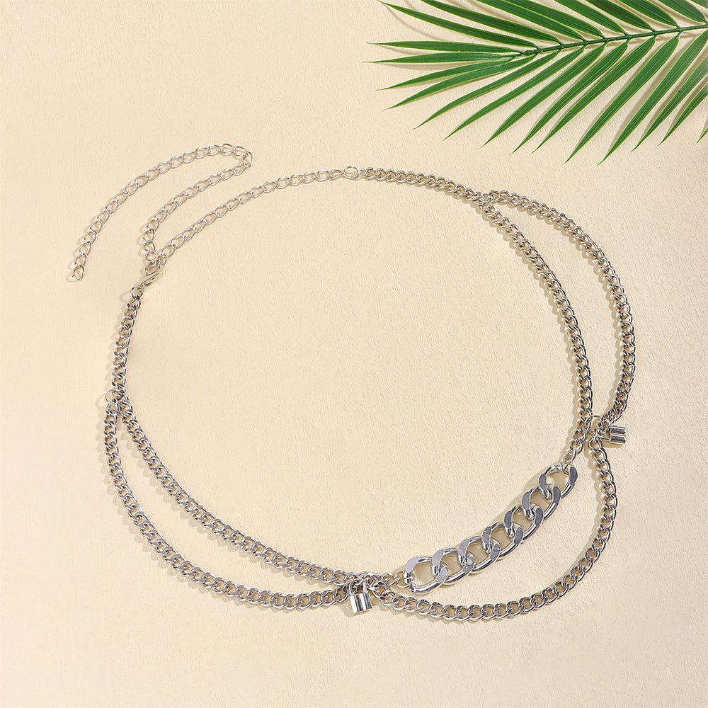Summer Body Chain Fringe Waist Chain Metal Hipster Cool Personality Chain Ladies Accessories Lockhead Pendant Everything Skirt Pants