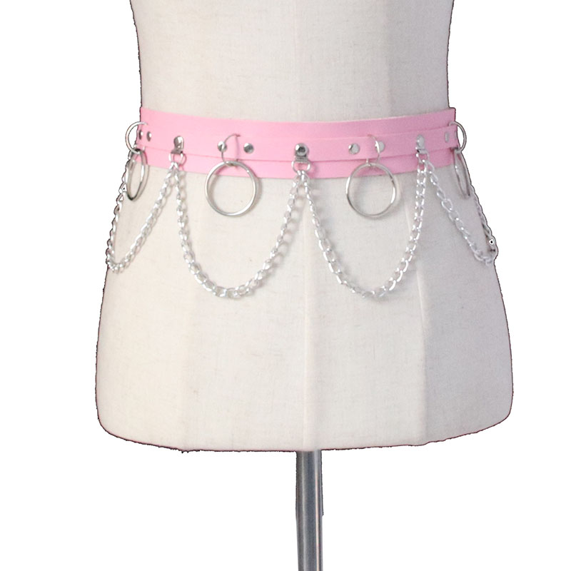 Europe And The United States Punk Wind Decorative Belt Personality Metal Chain Belt