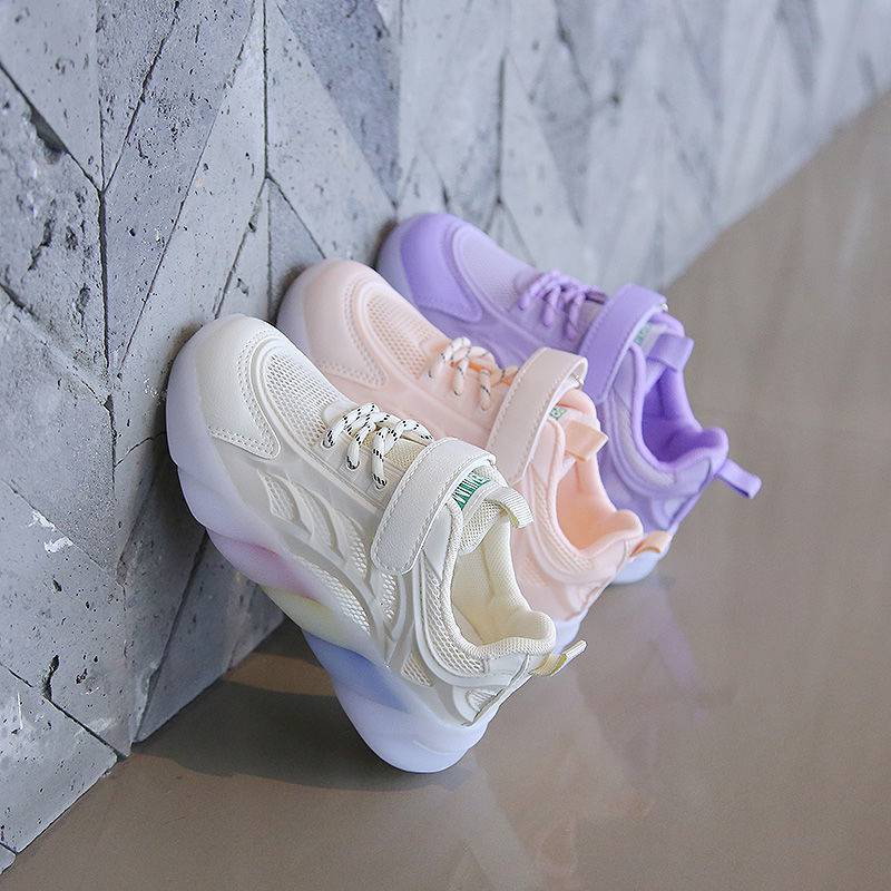 New Children's Sports New Mesh White Shoes