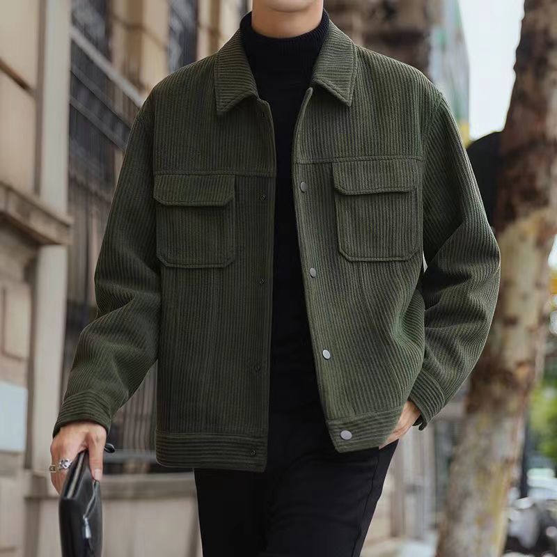Corduroy Coat Men's Spring And Autumn Korean Fashion