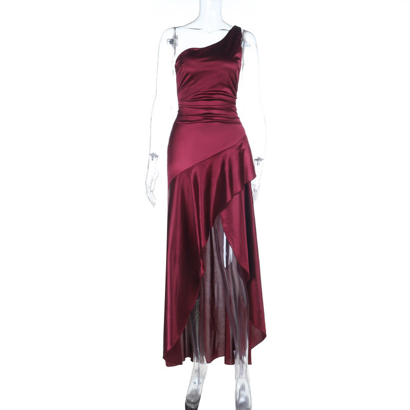 Women's Elegant Satin Evening Gown Dress