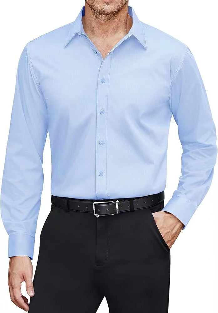 European And American Style Solid-color Men's Shirt