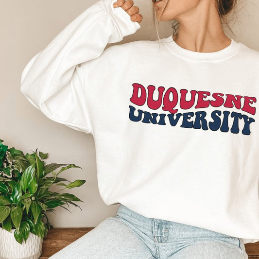 European And American Letter Printing Duquesne University Sweatshirt
