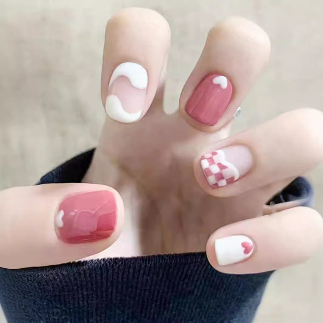 Women's European, American And French Style Pieces Fake Nail Patch