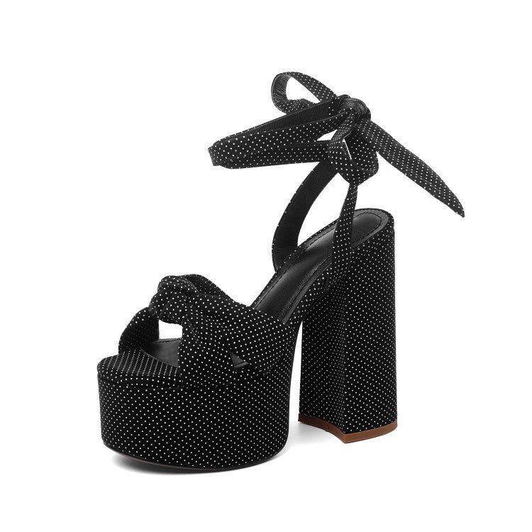 14cm Super High Heel Sandals Waterproof Platform Thick Heel Plus Size Women's Shoes