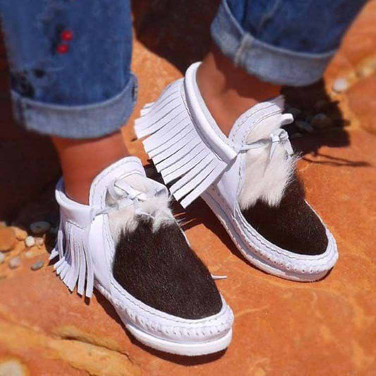 Women's Tassel And Velvet Warm Short Boots