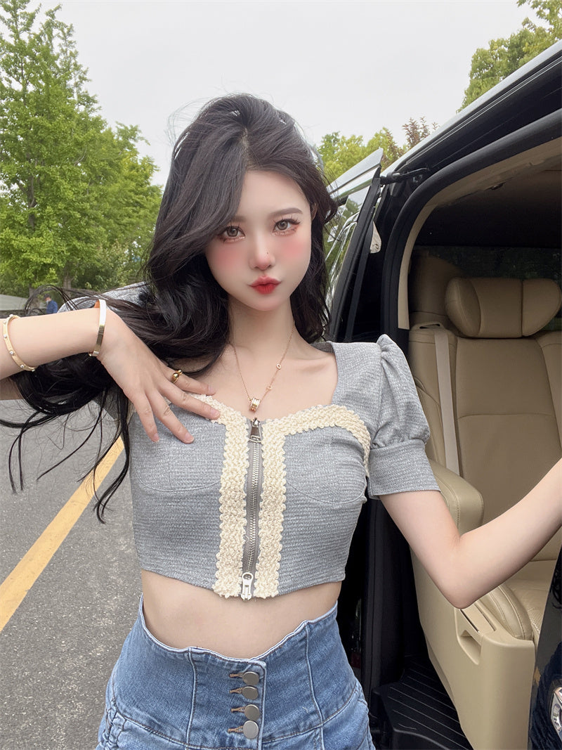French Temperament Short Design Small Chic Top