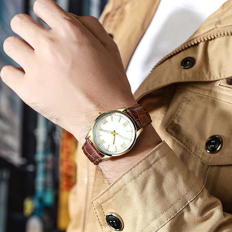 Herre Casual Business Bælte Quartz Ur