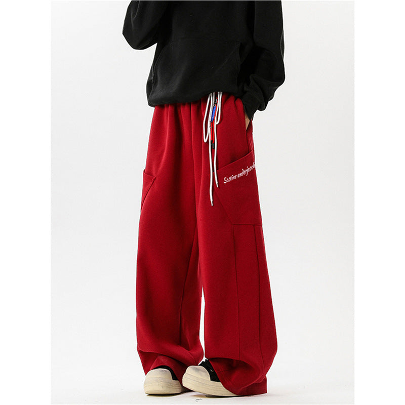 Retro Sports Trousers Loose Wide Leg Leisure Pants