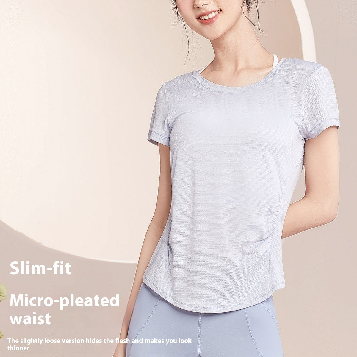 Yoga Blouse Thin Quick Drying Clothes Short Sleeve Fitness Sports Top