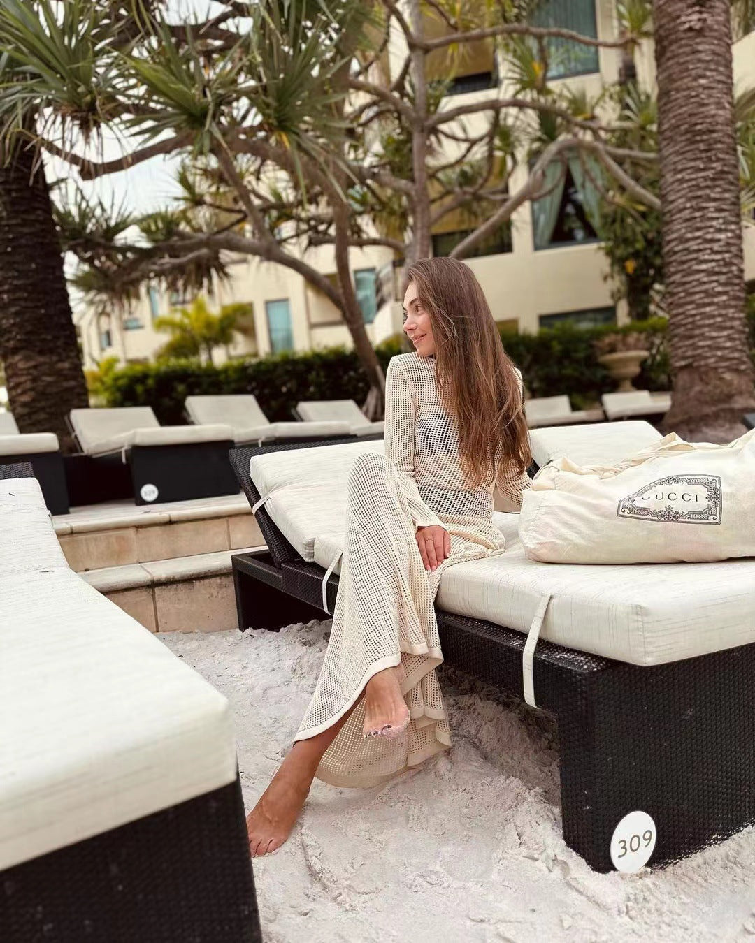 Hollow Out Long Dress Blouse Summer Woman
