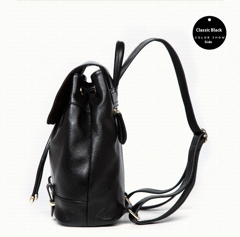 European And American Fashion Genuine Leather Women's Backpack