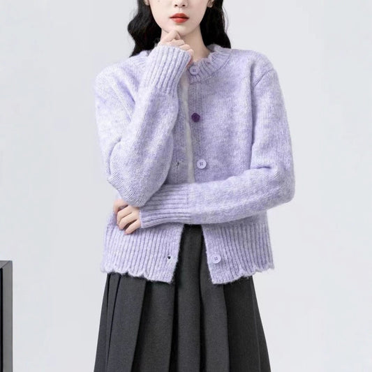 Loose Soft Glutinous Knitted Cardigan Chic Top