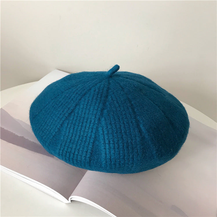 Women's Korean Style Autumn And Winter Woolen Beret