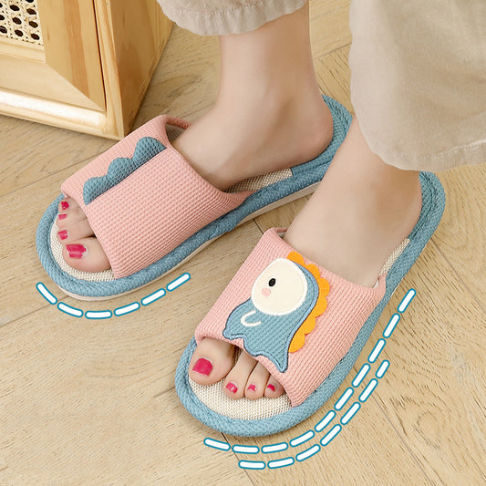 Boys And Girls Summer Cartoon Dinosaur Slippers Indoor Non-slip