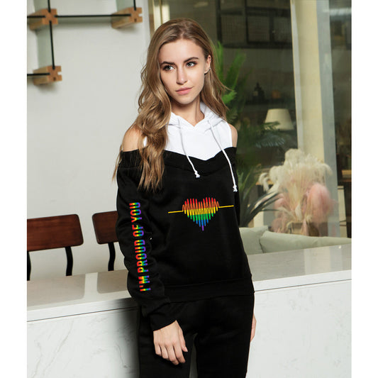 New Sexy Off-the-shoulder Hoodie For Women
