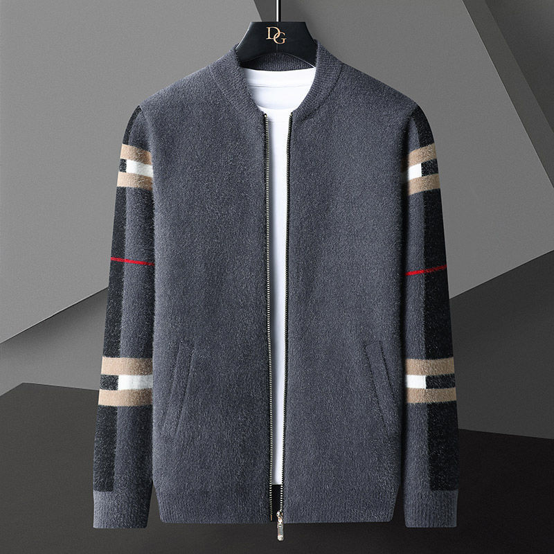 Men's Mink Fleece Business All-match Knit Sweater