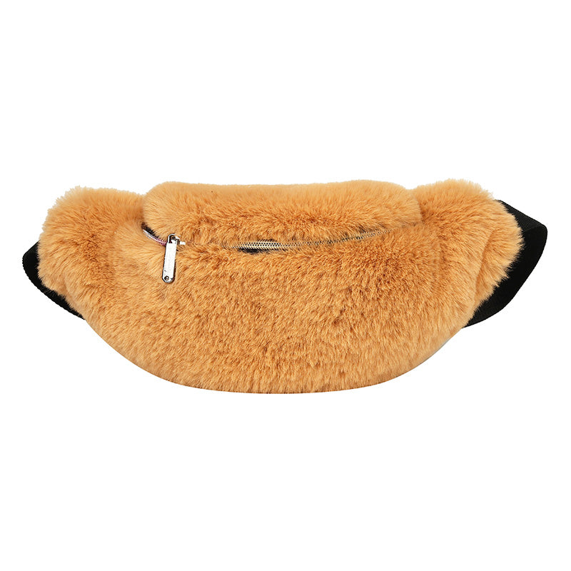 One-shoulder Messenger Bag Fluffy Chest