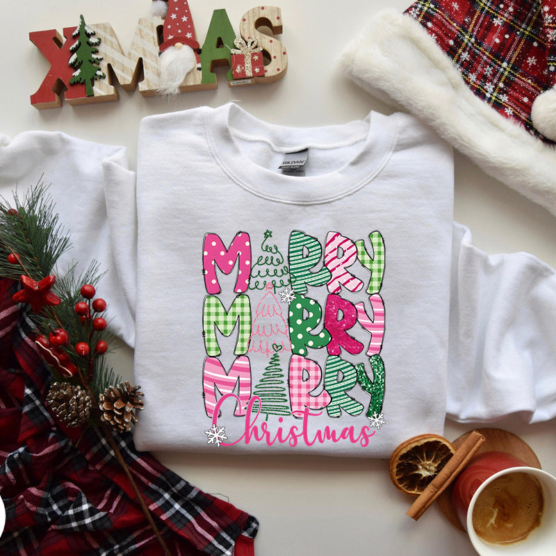 Glædelig jul e-tegneserie sweatshirt festlige søde gaver