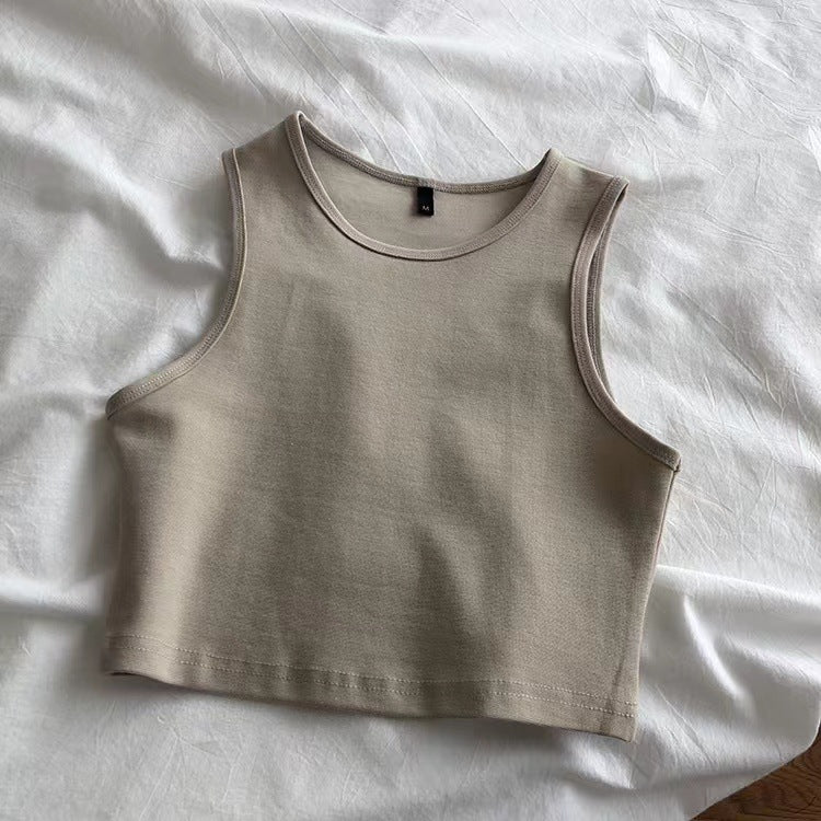 Women's short waistcoat with exposed navel