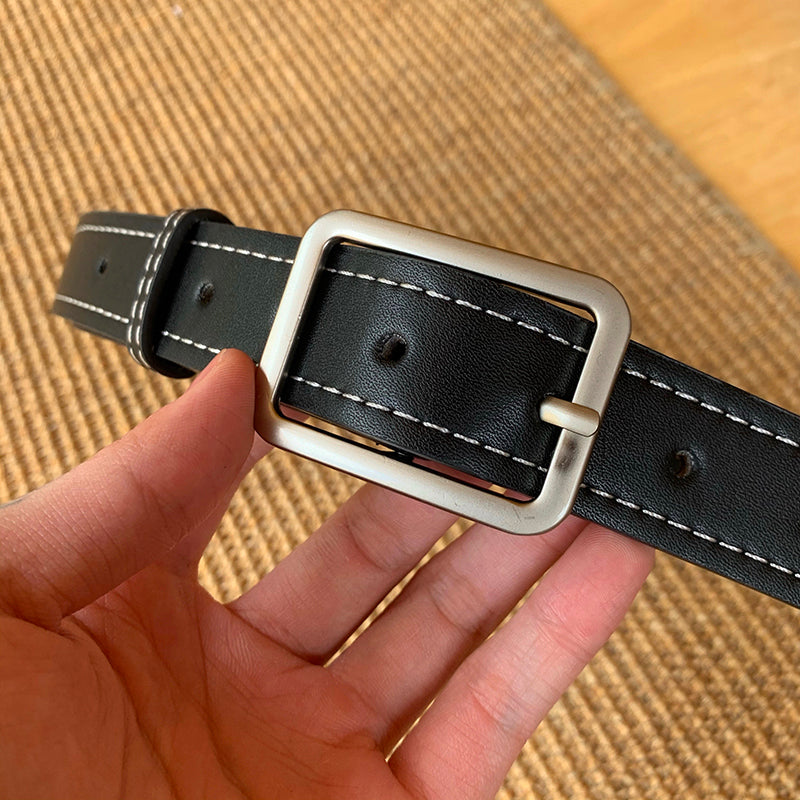 Belt Men's Thin Narrow Style Simple Needle Buckle