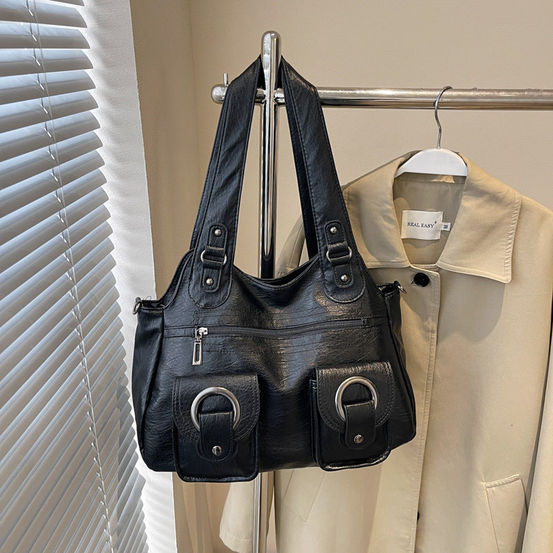 Women's Leather Vintage Sports Shoulder Bag