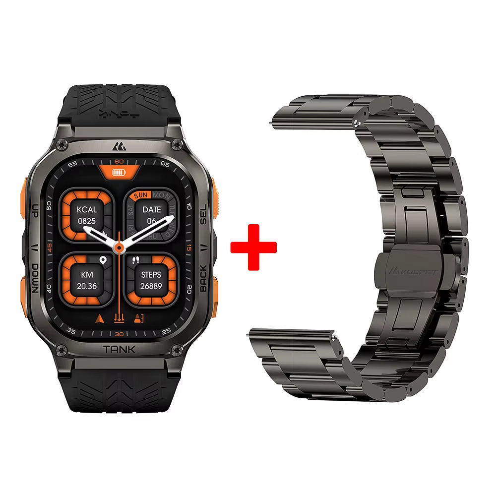 TANK M3 Ultra GPS Smart Watch for Men 480Mah 60Days Battery Compass Altimeter Barometric Bluetooth Call 5ATM Waterproof