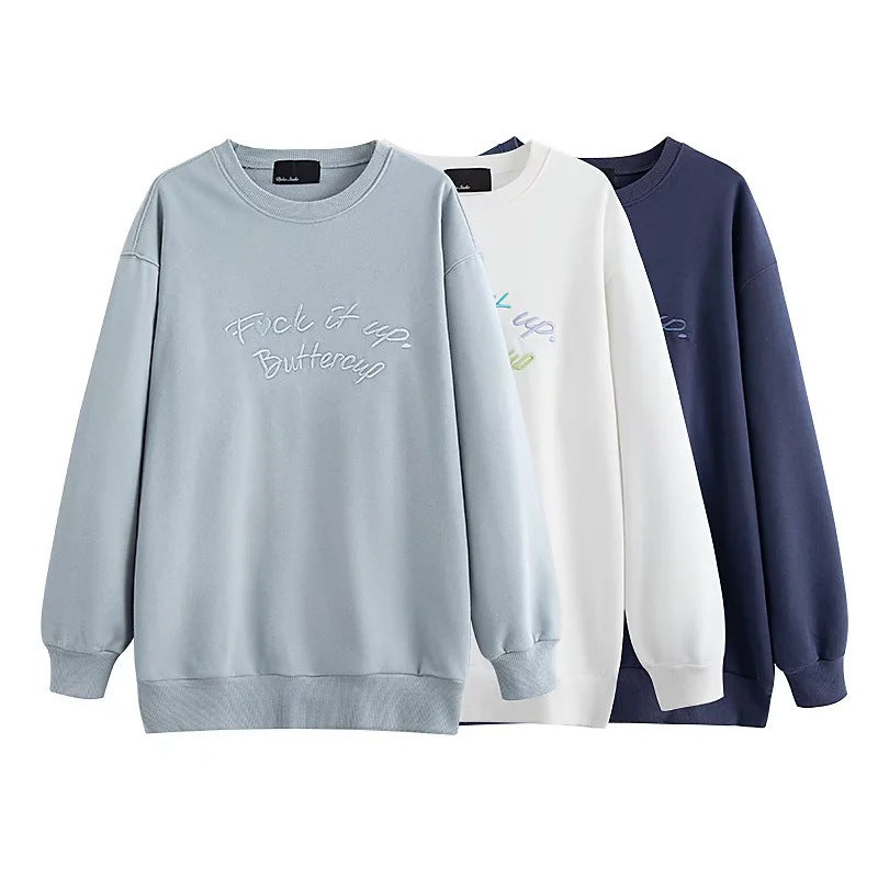 Women's Autumn Urban Casual Pullover Crewneck Sweatshirt