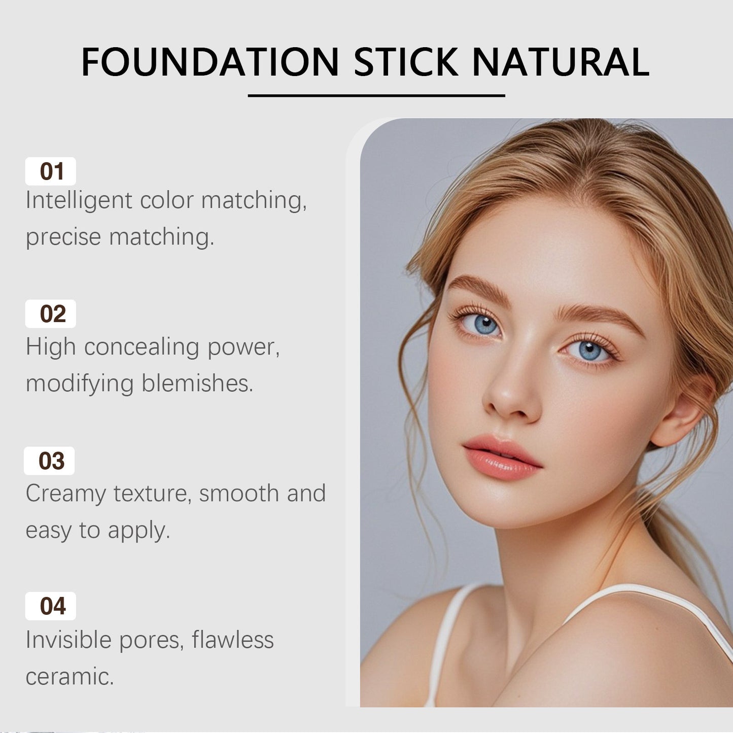 Lightweight Seamless Double Headed Foundation Stick