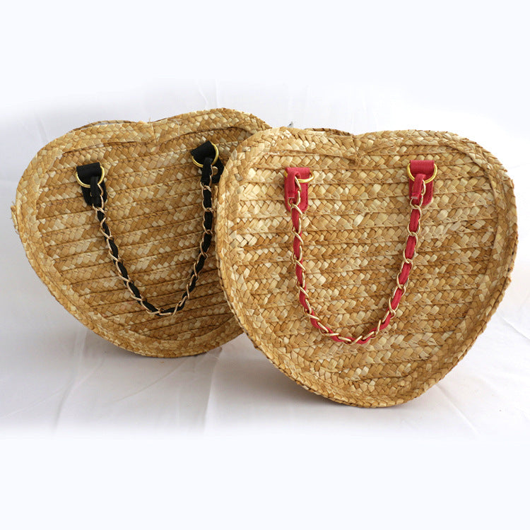 Simple And Fashionable One-shoulder Diagonal Bag Beach Vacation Straw
