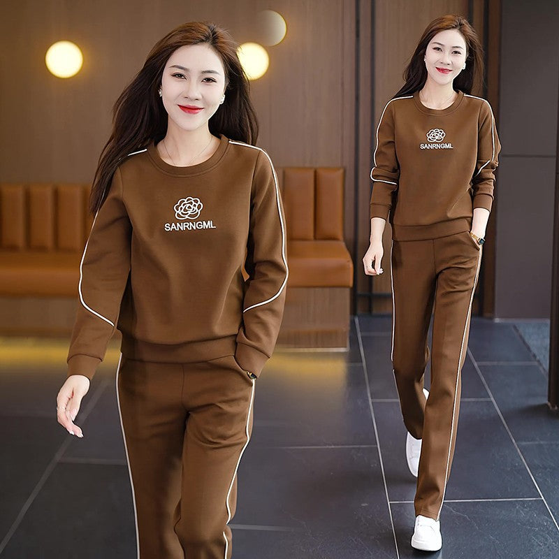 Women's Hoodie Wide-leg Pants Casual Sportswear Set