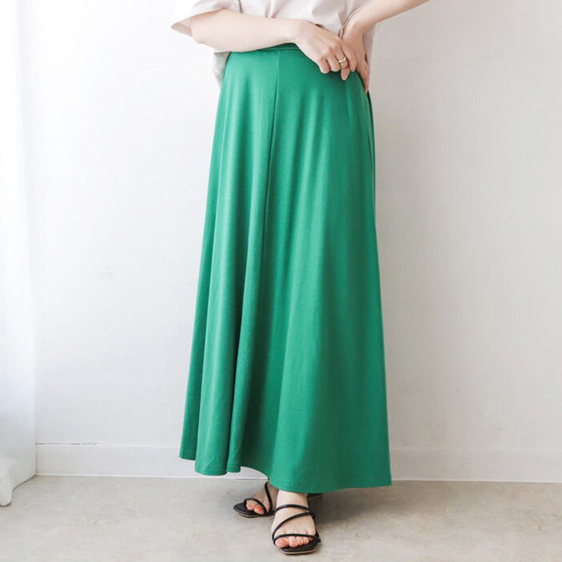 Spring And Summer Women's Large Swing Flare Skirt Long