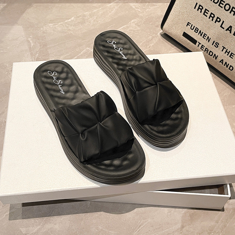 Fashion Slippers Slip-on All-match Women's Sandals Platform