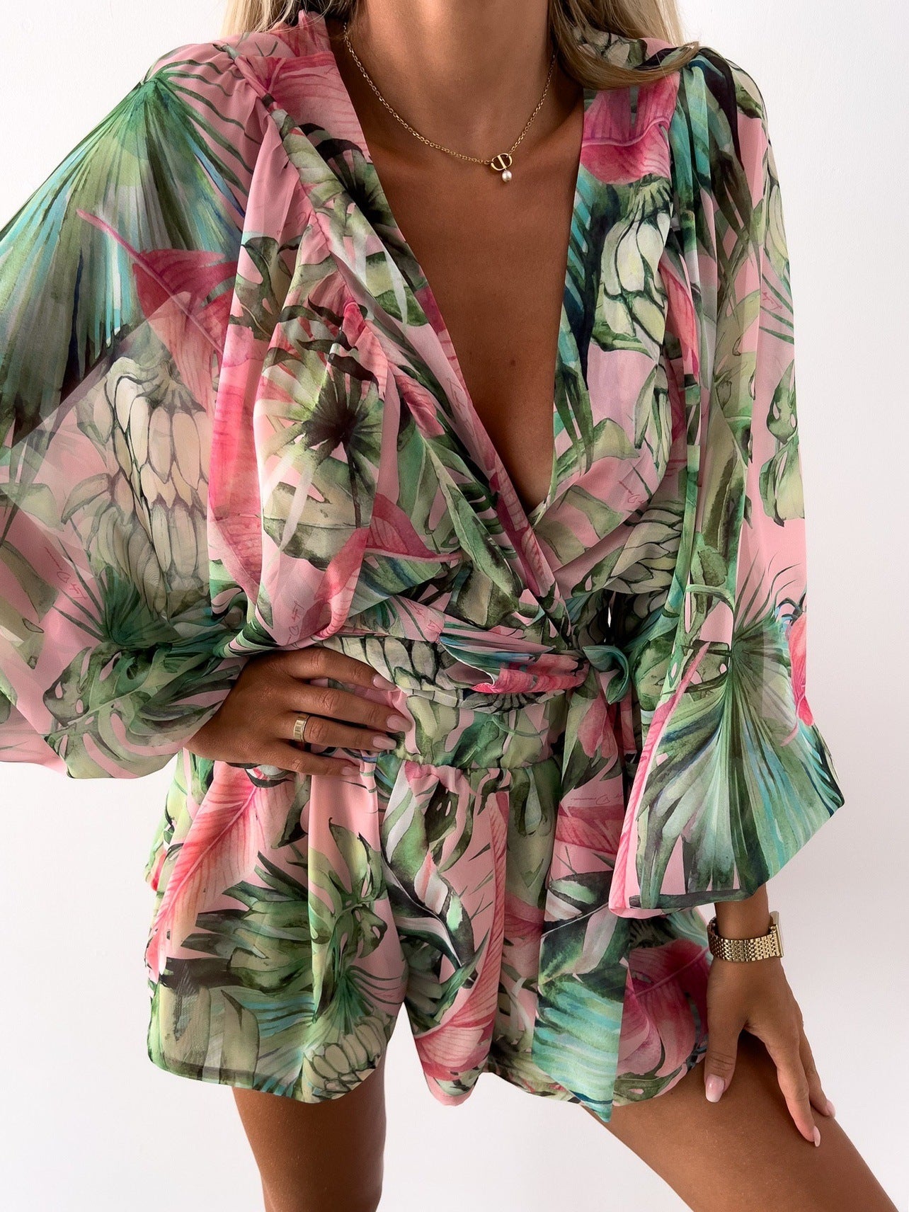Summer New Rainforest Jumpsuit Suit