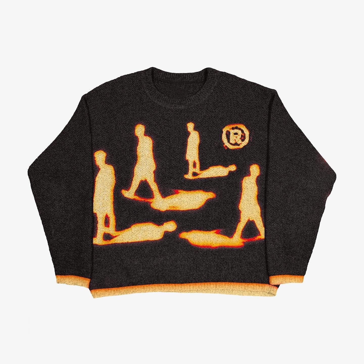 Fall Winter Fashion Crew Neck Pullover Sweater Hip-hop Street Men's And Women's Same Style All-matching Tops