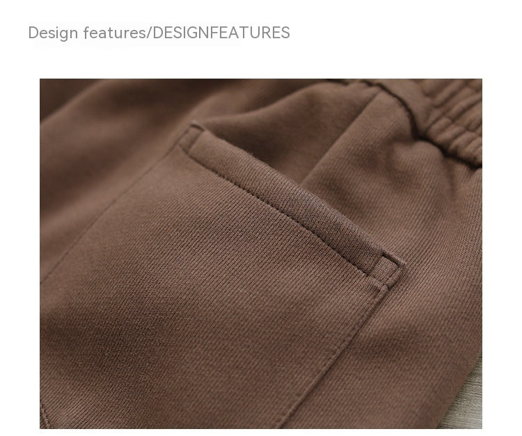 Simple All-match Solid Color Loose Casual Working Pants
