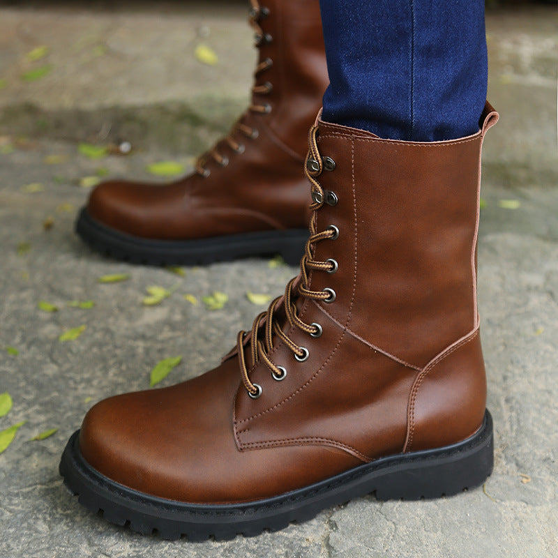 Men's Wear-resistant Plus Velvet Warm Martin Boots Retro