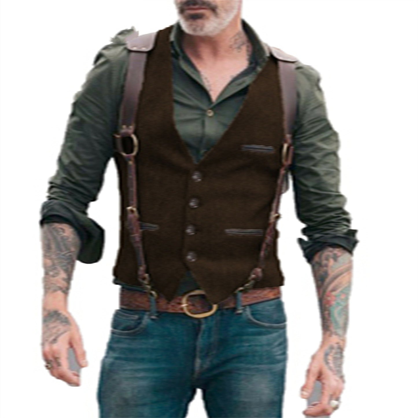 European And American Men's Vest Casual Solid Color