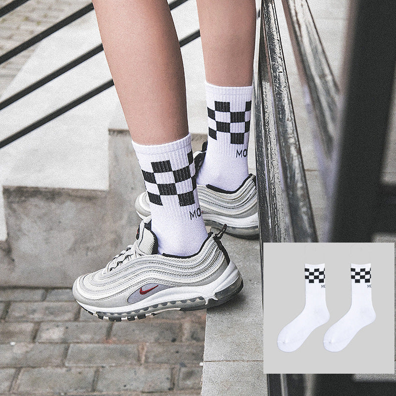 Women's Cartoon Printed Mid Tube Cotton Socks