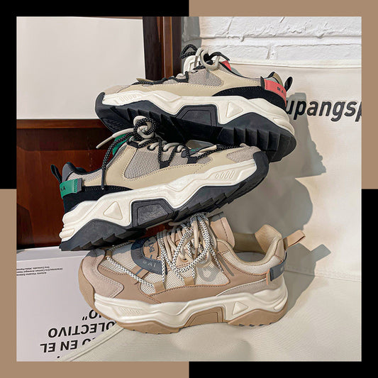 Retro lavtop sneakers i mesh til hverdagsbrug