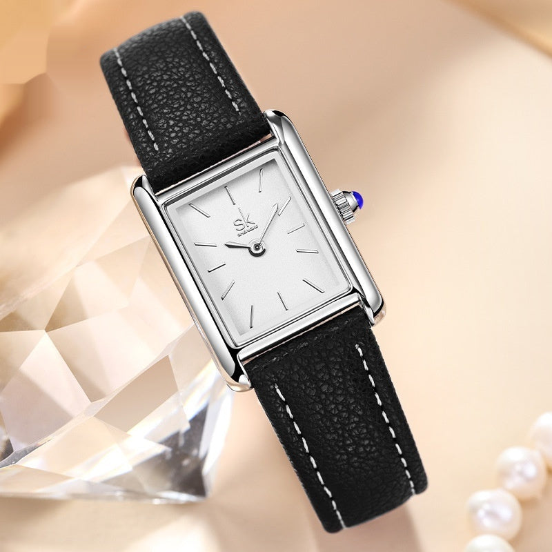 Watch Retro Minority Watch Fashion Waterproof Quartz Watch High Sense Small Square Watch