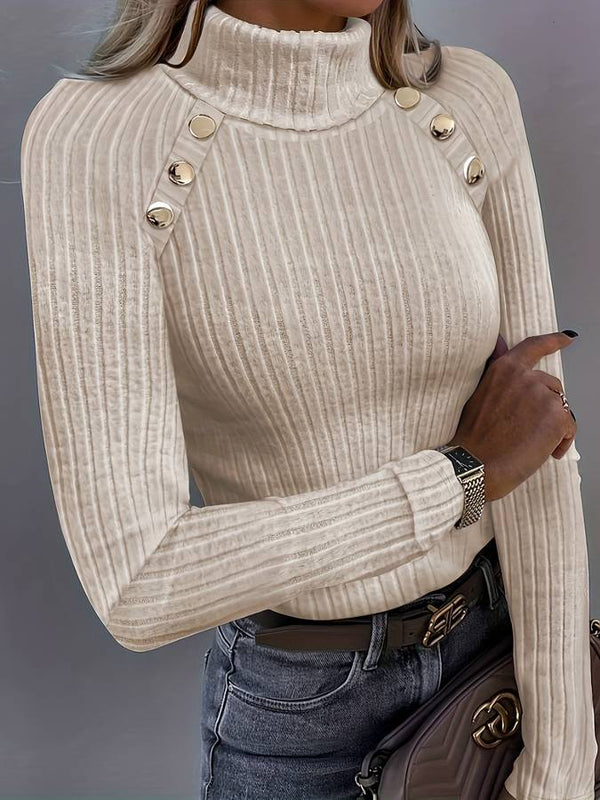 Dame stribet Pit Stripe U-hals tætsiddende baselayer