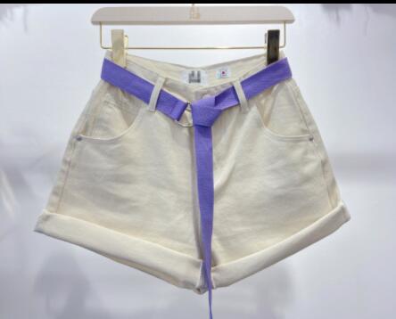 Women's Simple Solid Color Denim Shorts